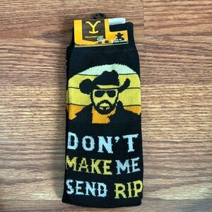 NWT Men’s Yellowstone Don’t make me send Rip crew socks size 6-12